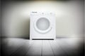 Focus in blur laundry and washing machine background. Royalty Free Stock Photo