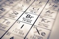 Focus on Bromine Chemical Element Royalty Free Stock Photo