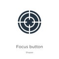 Focus button icon vector. Trendy flat focus button icon from shapes collection isolated on white background. Vector illustration Royalty Free Stock Photo