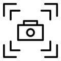 Focus camera icon outline vector. Screen image Royalty Free Stock Photo