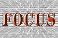 Focus - Chisel effect - Brown Font