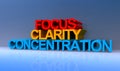 Focus clarity concentration on blue