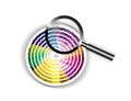 Focus on Colour with Magnifying Glass illustration