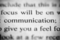 Focus on communication