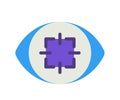 Focus concentration sharpen attention single isolated icon with flat style