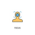 Focus concept 2 colored icon. Simple Royalty Free Stock Photo