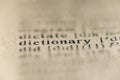 Dictionary word printed Royalty Free Stock Photo