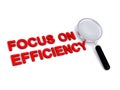 focus on efficiency on white