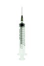 Empty Medical syringe on white background Royalty Free Stock Photo