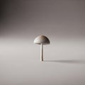 Focus is entirely on the mushroom, emphasizing its simple eleg Royalty Free Stock Photo