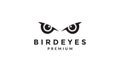 Focus eyes bird modern logo vector icon illustration design Royalty Free Stock Photo