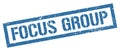 FOCUS GROUP blue grungy rectangle stamp