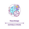 Focus group concept icon