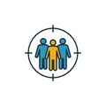 Focus Group icon. Outline filled creative elemet from advertising icons collection. Premium focus group icon for ui, ux, apps,