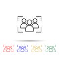 focus group multi color style icon. Simple thin line, outline vector of web icons for ui and ux, website or mobile application