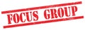 FOCUS  GROUP text on red grungy rectangle stamp Royalty Free Stock Photo