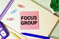 focus group text write on paper, business concept Royalty Free Stock Photo