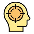 Focus head icon vector flat Royalty Free Stock Photo