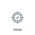 Focus icon. Monochrome simple Brain Process icon for templates, web design and infographics Royalty Free Stock Photo