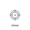 Focus icon. Monochrome simple Brain Process icon for templates, web design and infographics Royalty Free Stock Photo