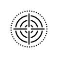 Black line icon for Focus, target and goal Royalty Free Stock Photo