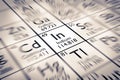 Focus on Indium Chemical Element Royalty Free Stock Photo