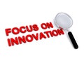 focus on innovation on white