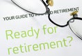 Focus on the investment in the retirement plan Royalty Free Stock Photo