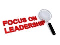 focus on leadership on white