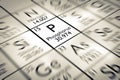 Focus on Phosphorus chemical Element Royalty Free Stock Photo