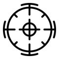 Focus point icon, outline style