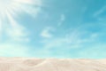 Focus Sand floor over blur summer beach sea background concept f Royalty Free Stock Photo