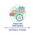 Focus and self-control concept icon