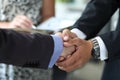 Handshaking of business partners Royalty Free Stock Photo