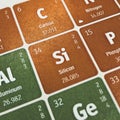 Focus on Silicon Chemical Element Royalty Free Stock Photo