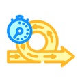 focus sprints time management color icon vector illustration