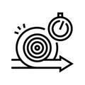 focus sprints time management line icon illustration