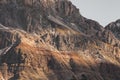 Focus on a stratificated dolomia area in the Dolomites Royalty Free Stock Photo