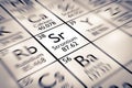 Focus on Strontium Chemical Element Royalty Free Stock Photo
