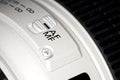 Focus switch on lens camera Royalty Free Stock Photo