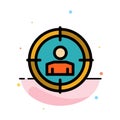 Focus, Target, Audience Targeting, Abstract Flat Color Icon Template