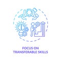 Focus on transferable skills concept icon Royalty Free Stock Photo