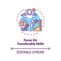 Focus on transferable skills concept icon