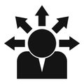 Focus vision icon simple vector. Social business
