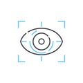 focus vision line icon, outline symbol, vector illustration, concept sign