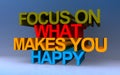 focus on what makes you happy on blue