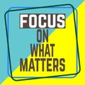 FOCUS ON WHAT MATTERS word on education, inspiration and business motivation