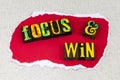 Focus win plan prepare competition success strategy achievement