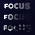 Focus words with blur effects