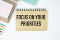 Focus on your priorities. Business and strategy